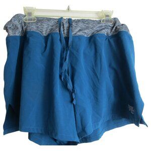 Everlast Activewear Shorts Womens Size XL Blue Lined‎ Stretch Outdoor Drawstring